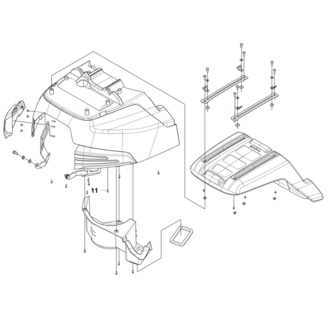 Cofano motore completo R418Tsx Awd 5909009-03
