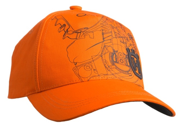 Husqvarna Xplorer Cappellino con stampa motosega Pioneer saw, arancione