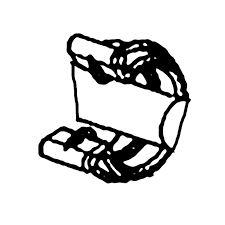 Tubo contorto a clip, 1/4 nero