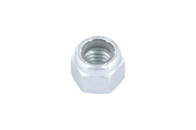Dado esagonale con inserto non metallico 3/8-16 x 0,564 pollici in acciaio zincato trasparente