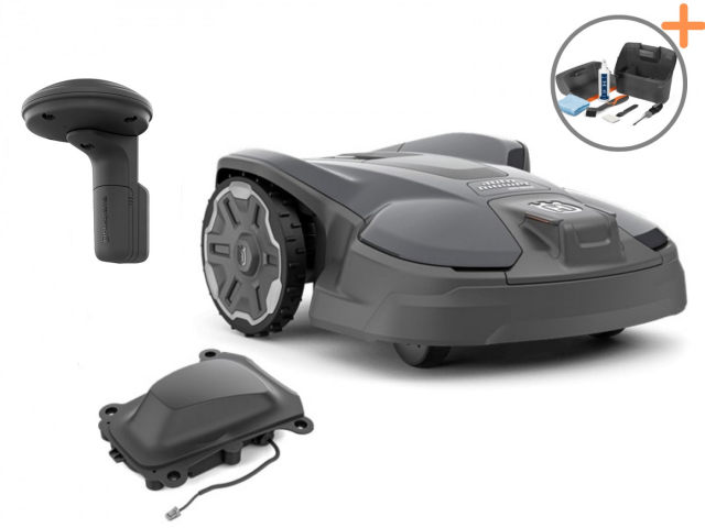 Husqvarna Automower® 320 Nera Robot Tagliaerba con EPOS plug-in kit | Kit di pulizia gratuito!