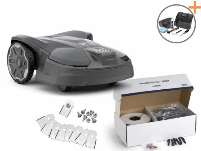 Husqvarna Automower® 320 Nera Start-pacchetto | Kit di pulizia gratuito!