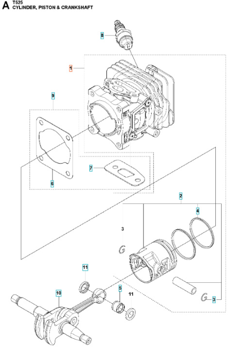 Cilindro Husqvarna T525