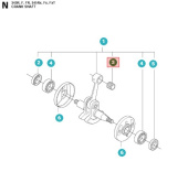 Cuscinetto spinotto pistone Husqvarna 340, 345, 350 5014516-01 Cuscinetto spinotto pistone Husqvarna 340, 345, 350 5014516-01