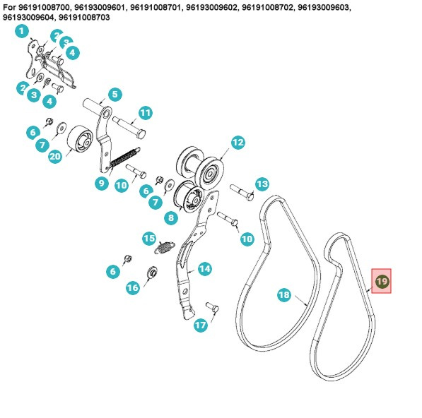 Cinghia ST224, ST224P, ST227, ST324