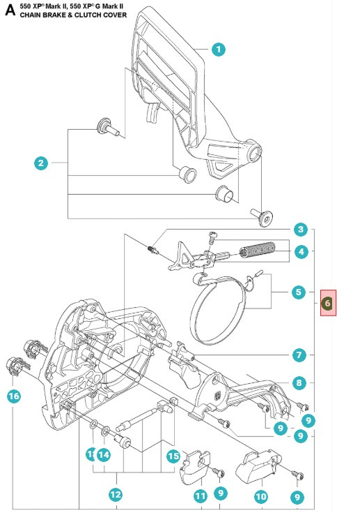 Coperchio Frizione Completo 550XP / 560XP