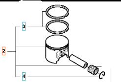 Pistone Husqvarna 3120XP