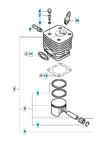 Pistone Husqvarna 3120XP