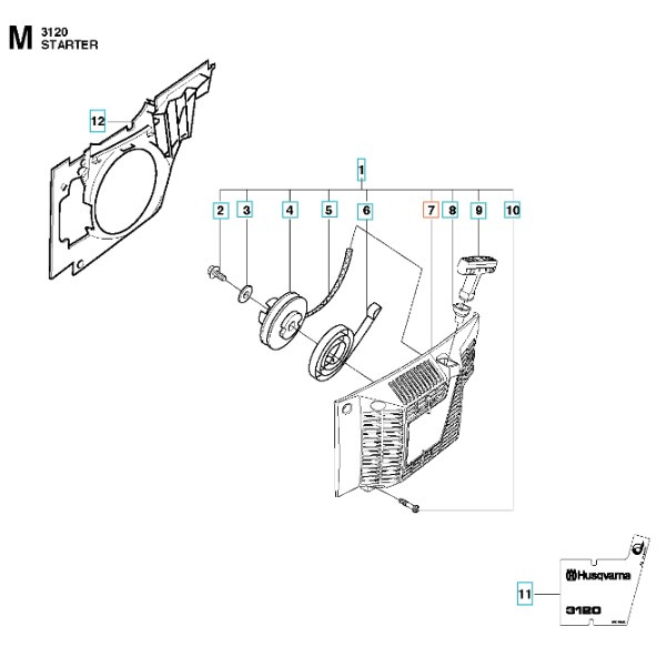 Alloggiamento del motorino di avviamento 3120XP