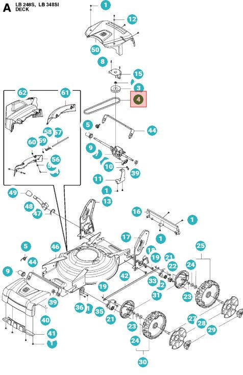 Cinghia LB48V LC48V LV48VE LC348VE LB348SI LB348V