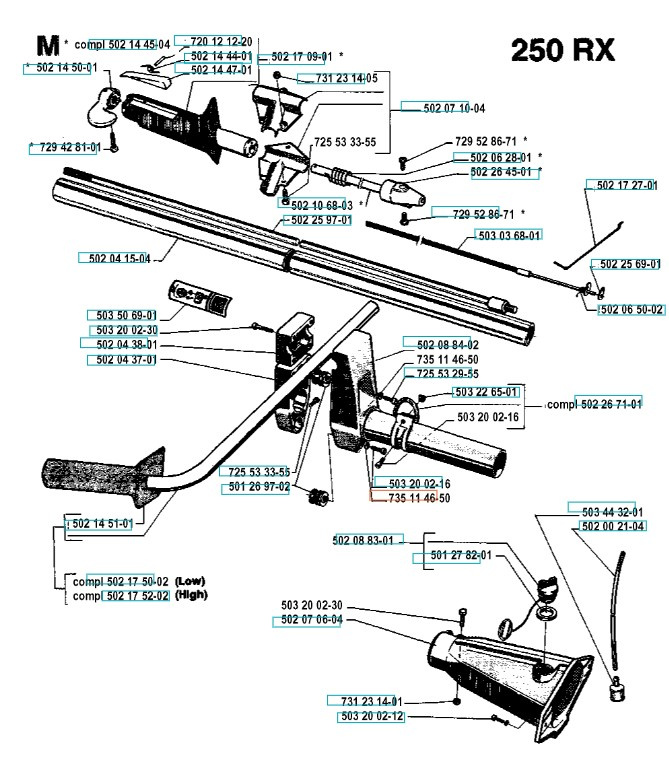 Serbatoio benzina 250R, 250RX