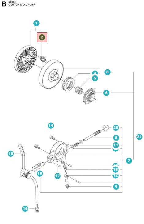 Molla Frizione 555/556/560/562 (2016-) - 5021647-01