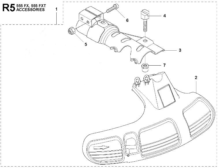 Protezione tagliabordi 555FXT, 355FXT, 355FRM