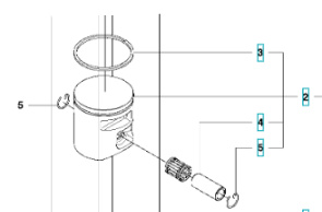 Pistone 135, 140 435, 435 II, 440, 440 II, CS2240