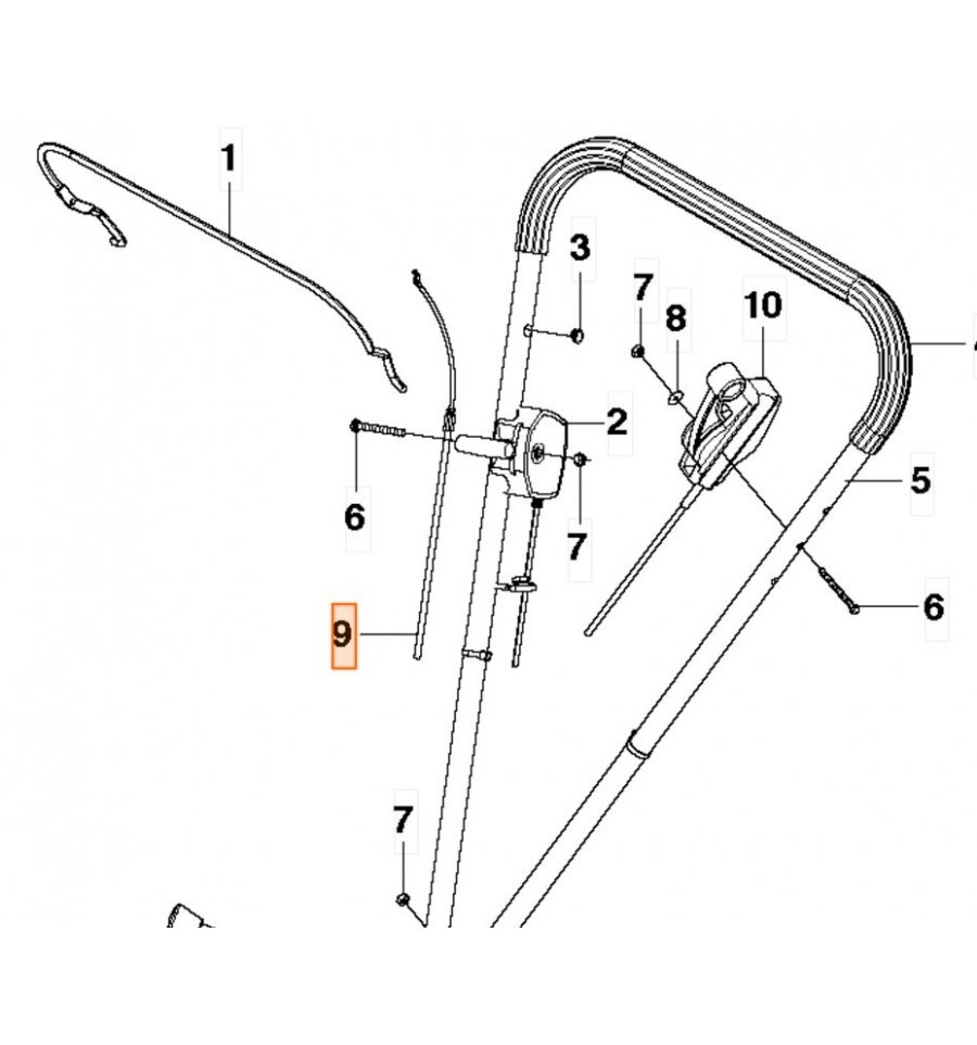 Cavo freno Klippo Comet S, SH, Excellent S, SH, Husqvarna WB 48 S