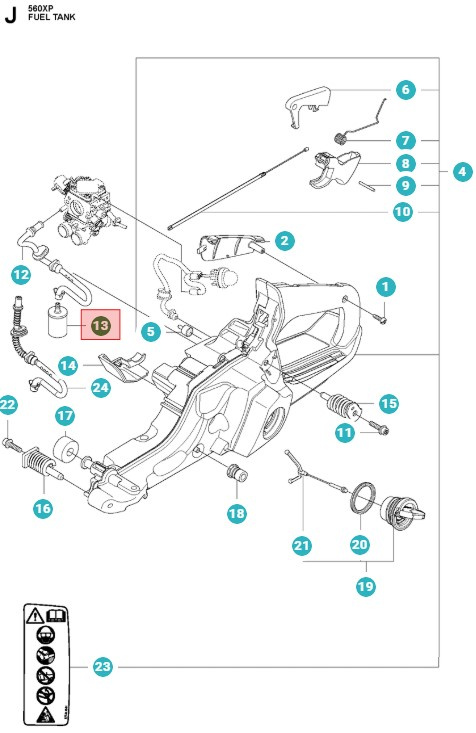 Husqvarna Filtro Del Carburante 5034432-03