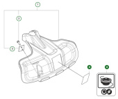 Decalcomania protezione taglierino Iec 5037429-02 Decalcomania protezione taglierino Iec 5037429-02