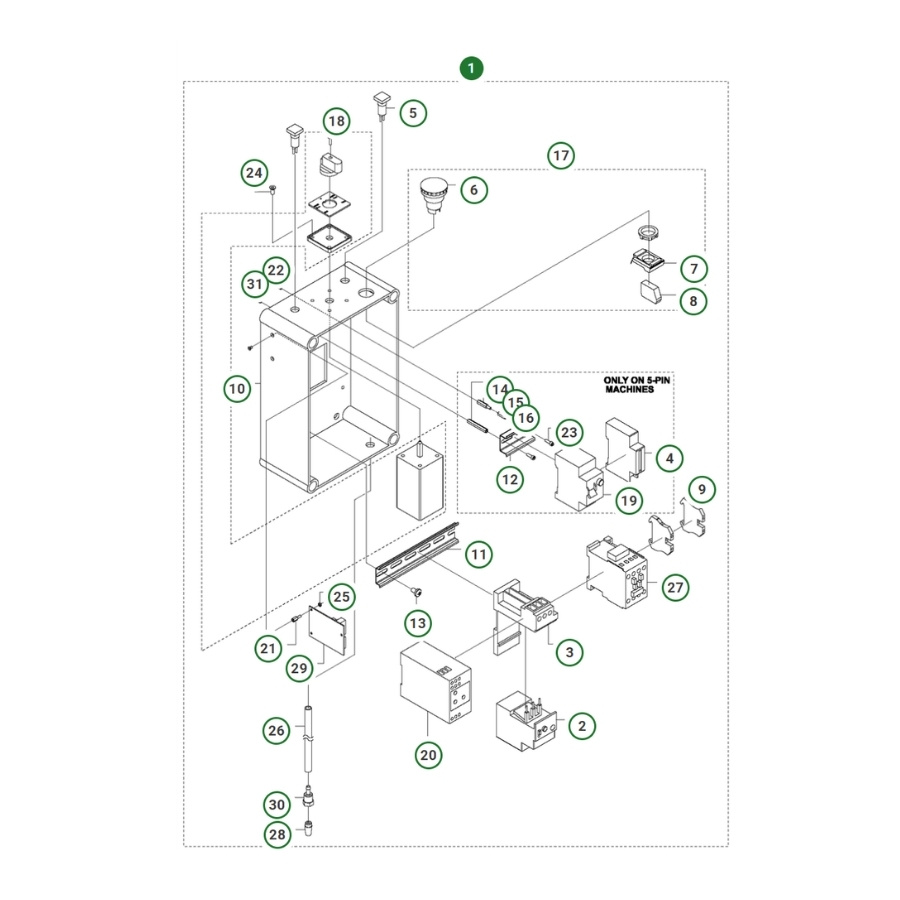 Scatola Elettrica Pp 325 E, 400V 5 Pin