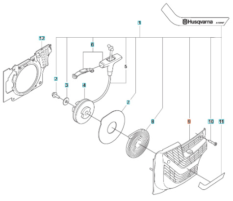 Copertura avviamento K1270 Arancione Fle
