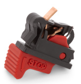 Interruttore di arresto grigio Interruttore di arresto grigio