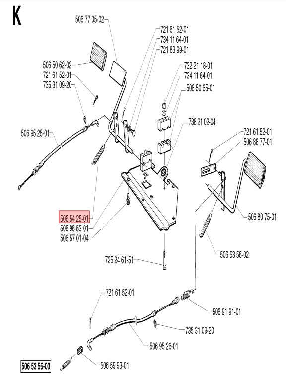 Molla di ritorno Leva frizione