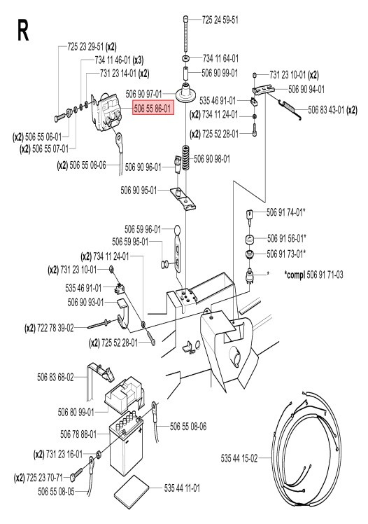 Relè Rider 11, 13, 850, Jonsered FR13, 2113MA