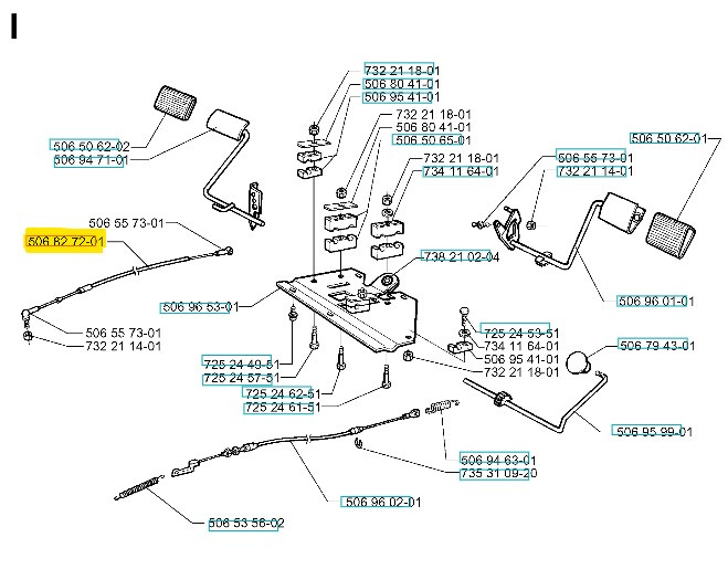 Cavo freno Rider 13, 13 Bio, 850HST, 970HST Bioclip