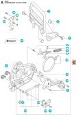 Coperchio frizione Husqvarna 562XPG, 562XPG Mark II Coperchio frizione Husqvarna 562XPG, 562XPG Mark II
