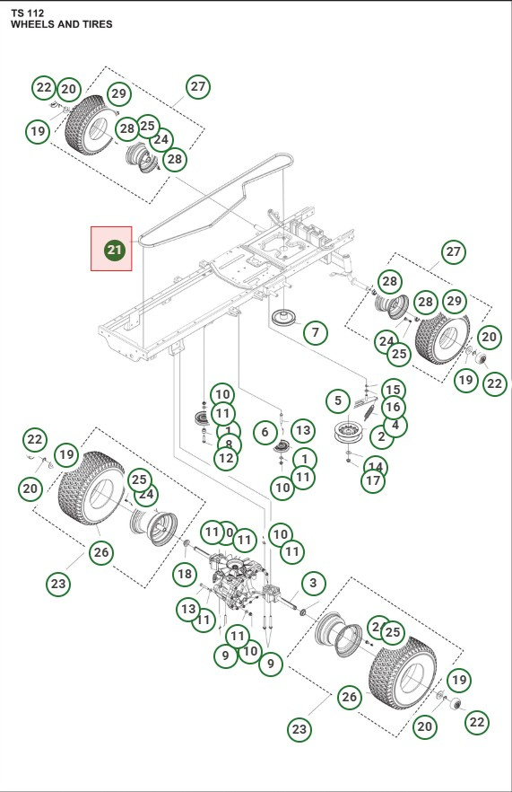Cinghia di trasmissione (trazione) per Husqvarna TS112, TS114