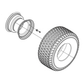 Kit ruote TS 112, TS 114, TC 215T, TC 220T, TS 112, TS 114, TS 215T, TS 217T Kit ruote TS 112, TS 114, TC 215T, TC 220T, TS 112, TS 114, TS 215T, TS 217T
