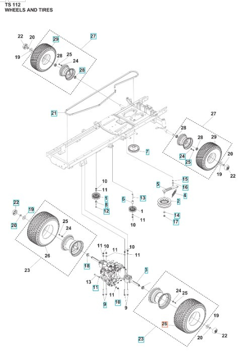 Pneumatico posteriore 18x8,5-8