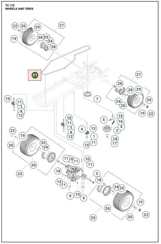 Cinghia di trasmissione Husqvarna TC112, TC114
