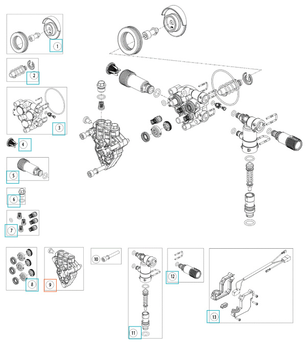 Blocco cilindri della testata 1 5312596-01