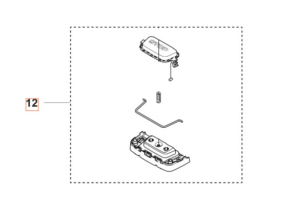 PULSANTE Stop Automower Nera