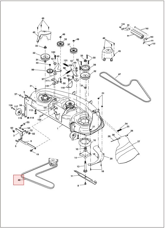 Cinghia GTH250, GTH2548, YTH1848, YTH2048, YTH2148, YTH2248