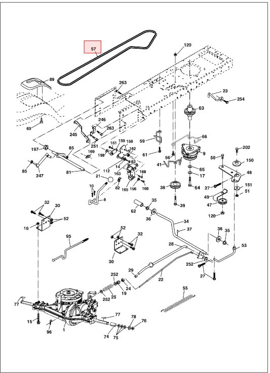 Cinghia trasmissione (trazione) Husqvarna YTH2148, YTH2448