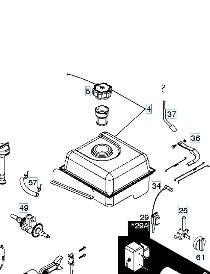 Serbatoio del carburante con tappo (stile clic) 5324249-42