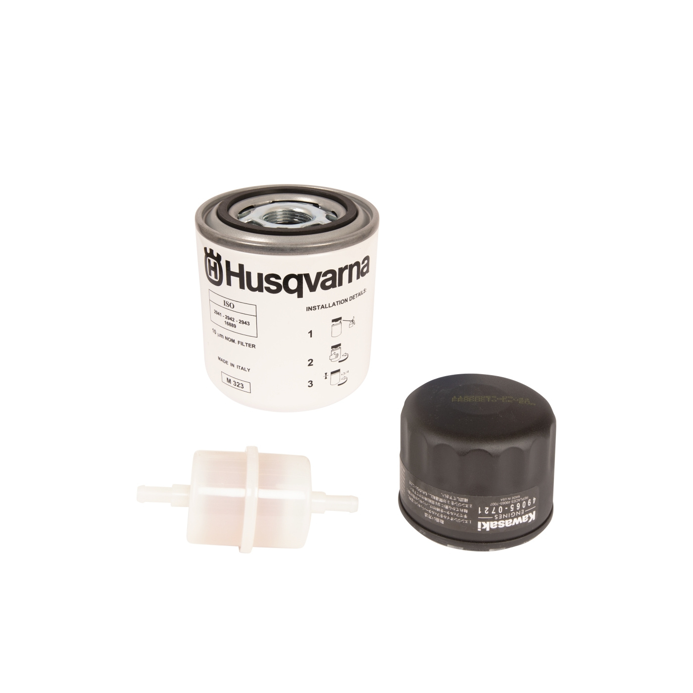 Kit di manutenzione con filtro olio motore, filtro carburante, filtro olio idraulico - prime 50 ore
