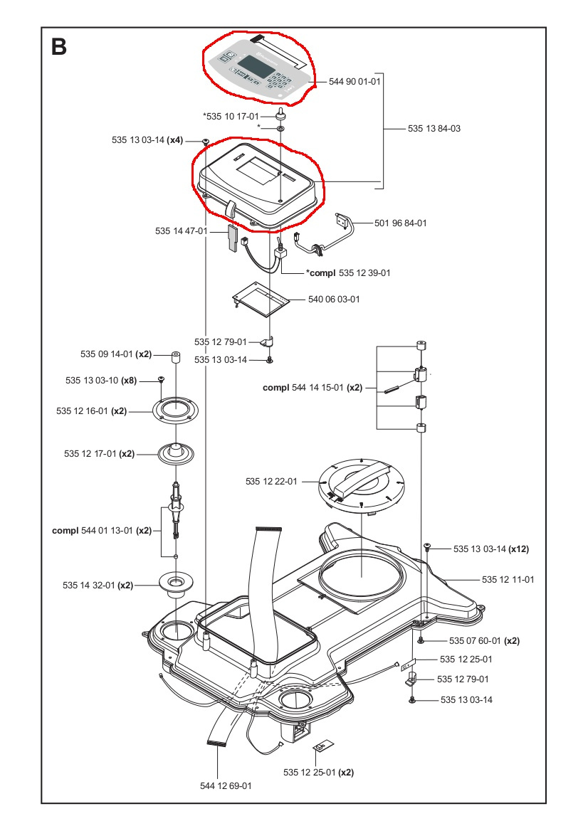 TASTIERA kit 220AC 2007-2009