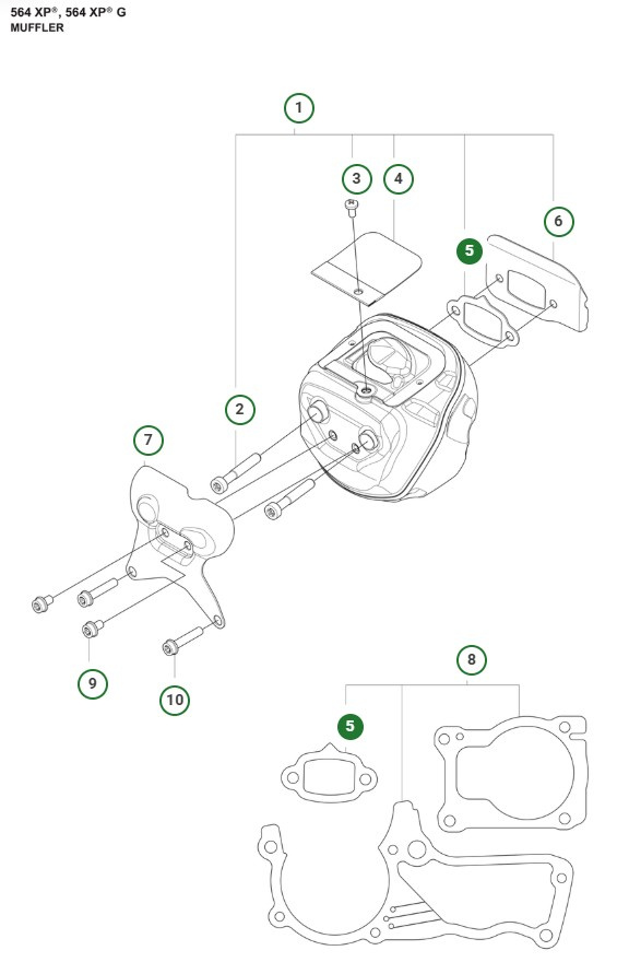 Guarnizione del silenziatore