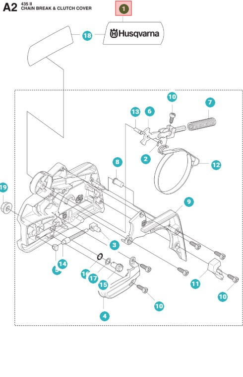Coperchio Frizione Husqvarna 135, 435, 435 II, 440