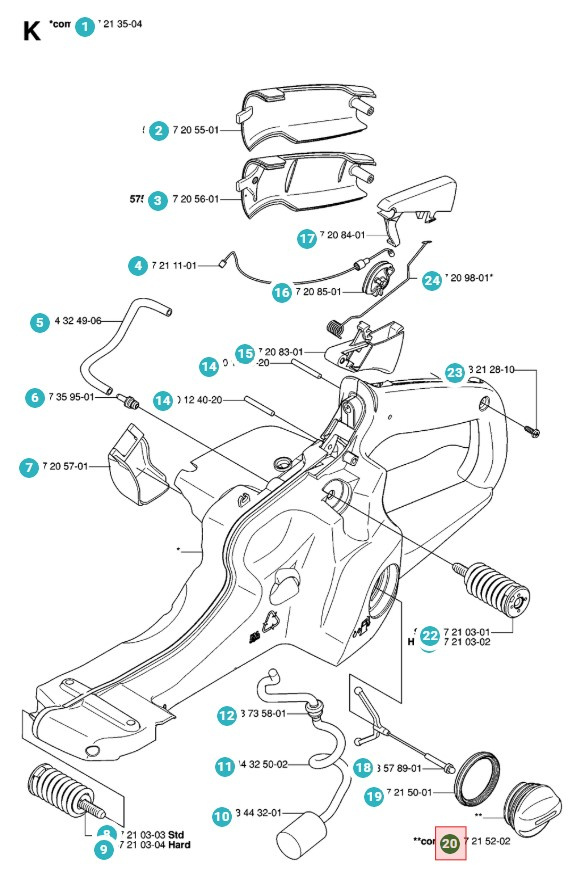 Tappo Serbatoio 455 Rancher, 460 Rancher, 575XP