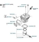 Cilindro Kpl Husqvarna 357XP, 359, CS2156, CS2159 Cilindro Kpl Husqvarna 357XP, 359, CS2156, CS2159
