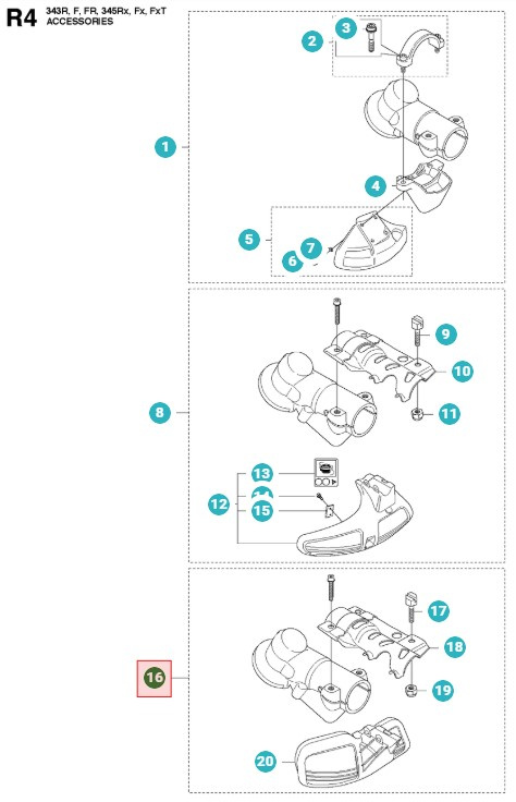 Protezione lama 343FR, 345FX, 545FX, FC2245