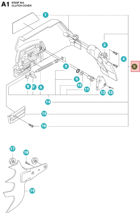 Coperchio Frizione Husqvarna 576XP, 576XPG