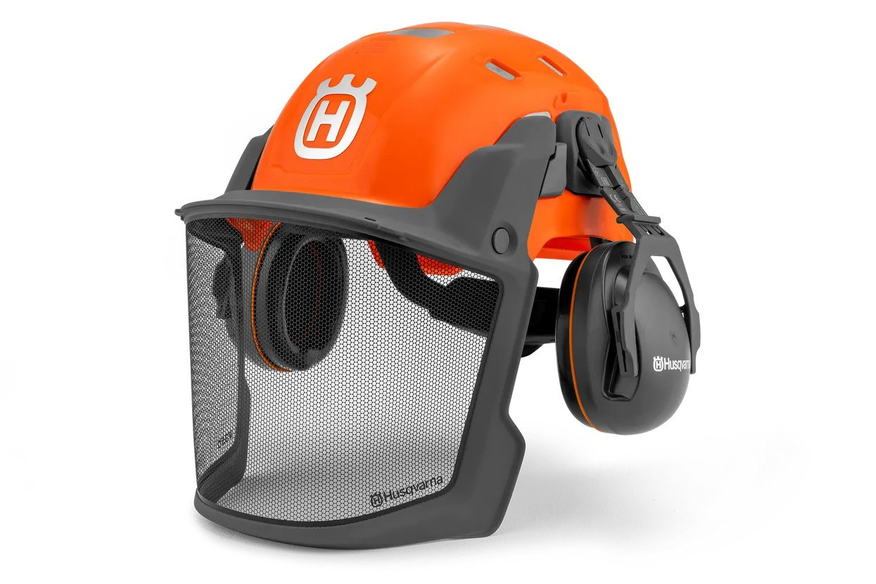 Casco forestale Husqvarna, Technical, arancione fluorescente