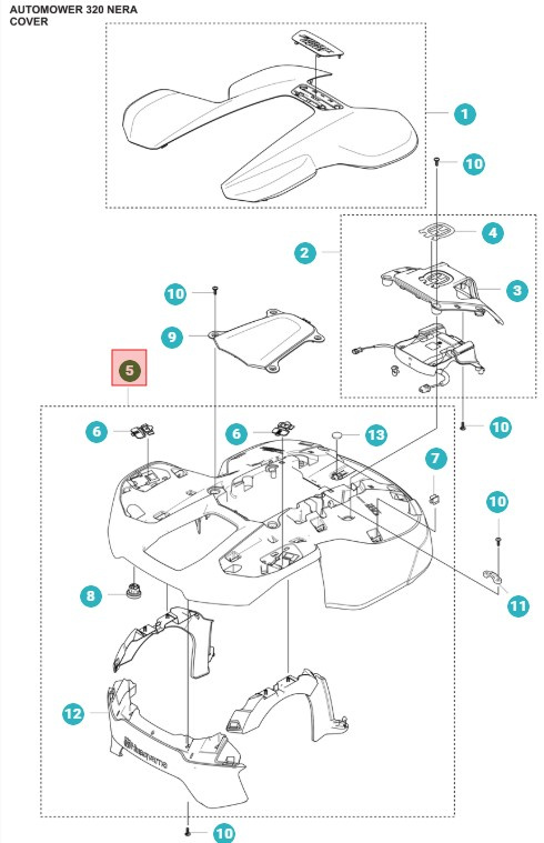 Telaio Automower 320 Nera