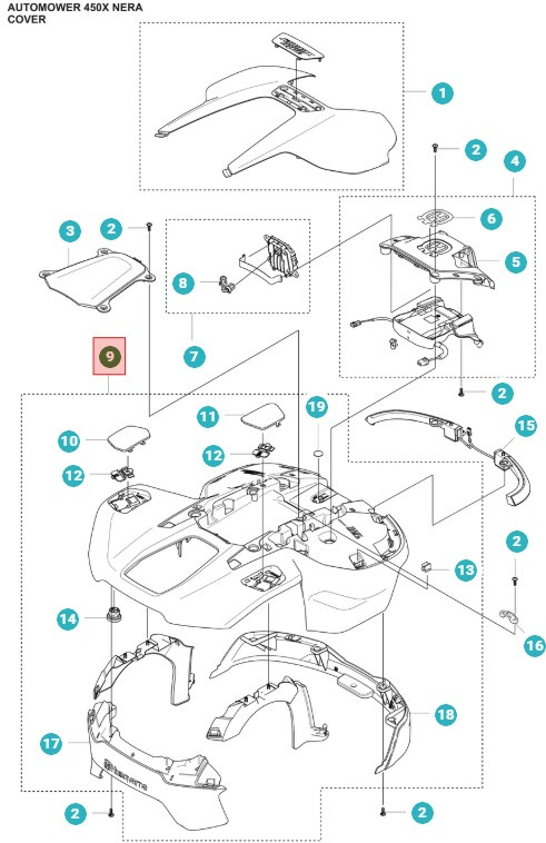 Cassone Automower 430X Nera, 450X Nera