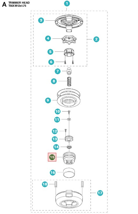 Pulsante superiore T55