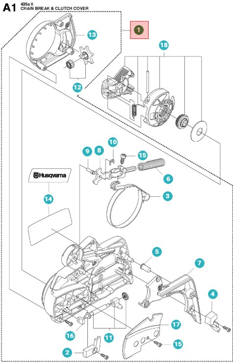 Coperchio Frizione Husqvarna 135, 435E, 440E